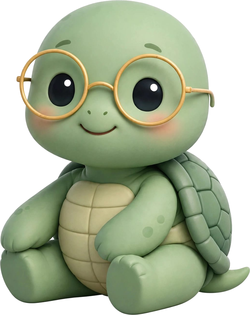 SlowPDF Nerdy Tortoise Mascot with Spectacles